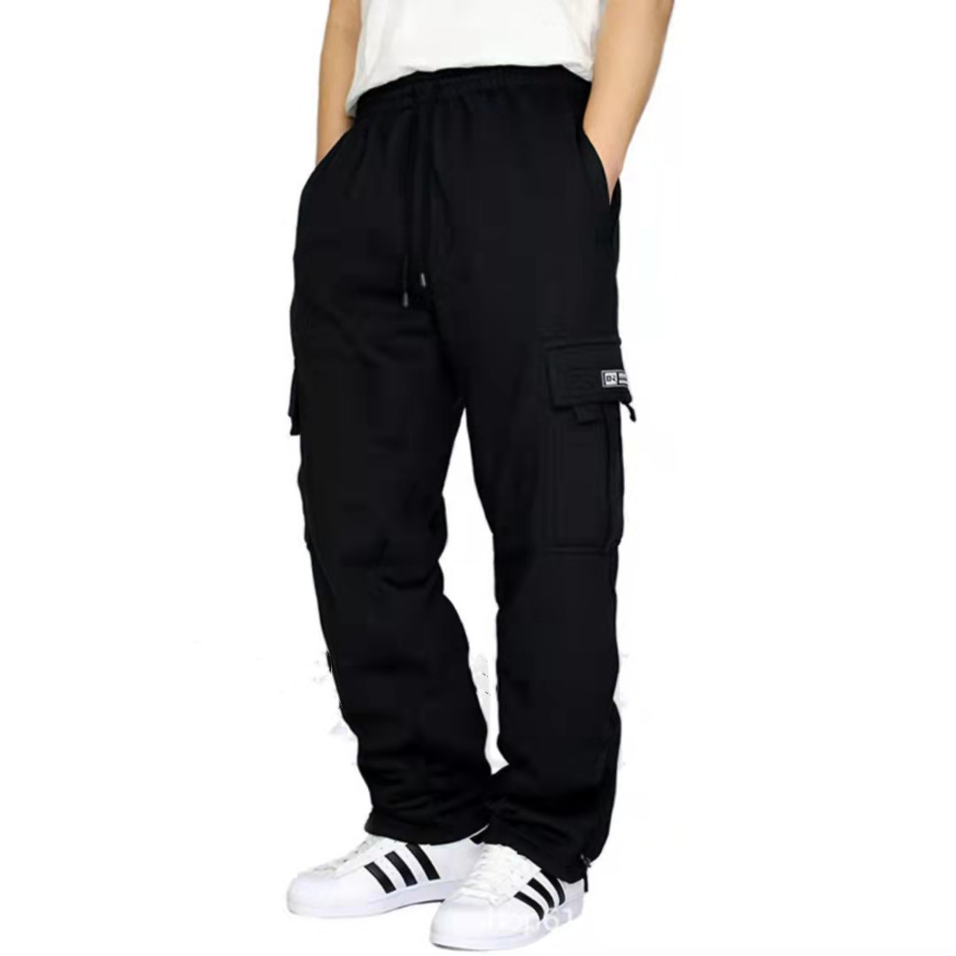 Drawstring Training Joggers — Black