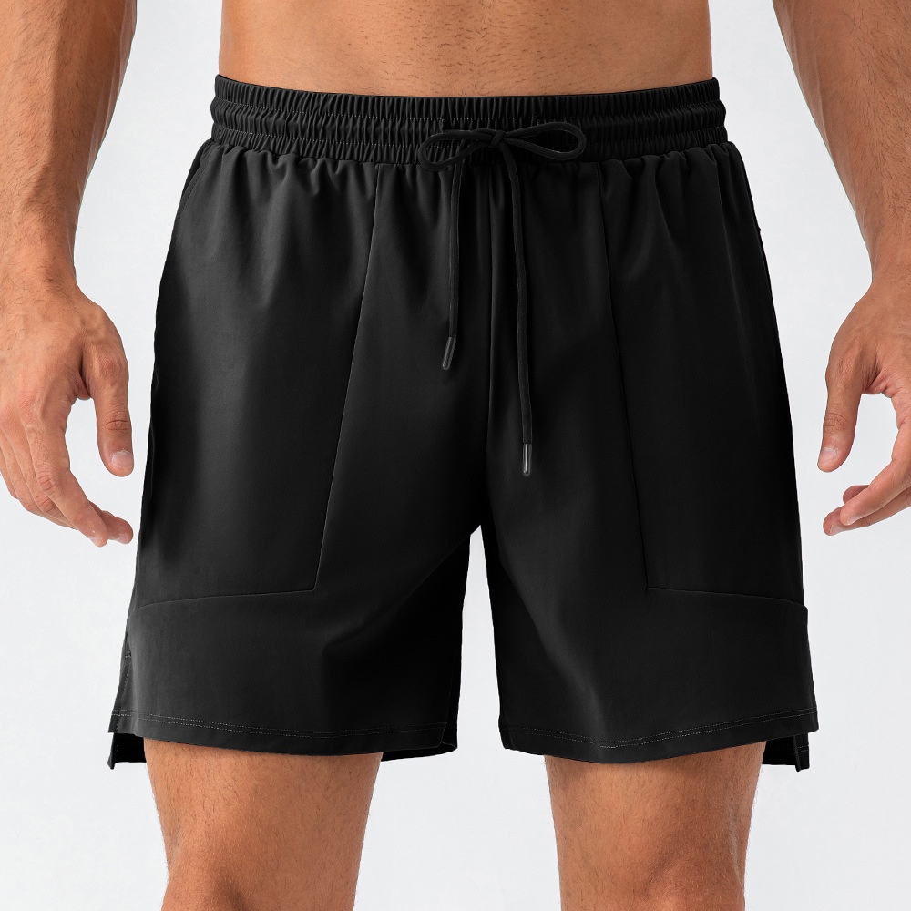Quick-Dry Loose Training Shorts — Black