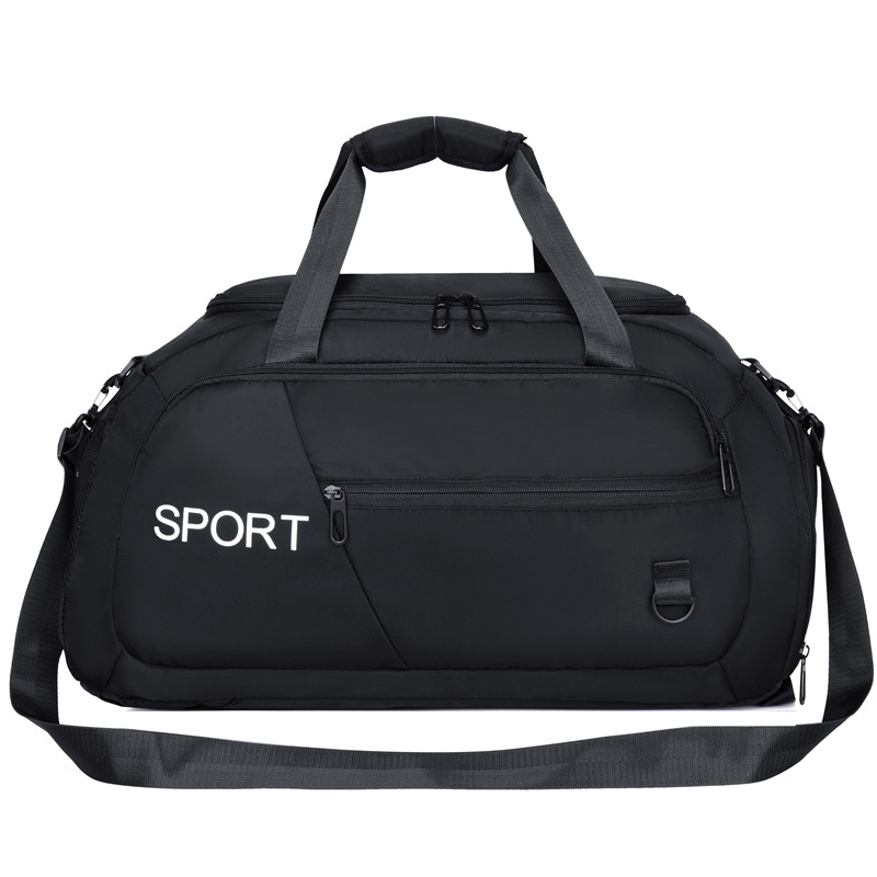 Training Travel Bag with Shoe Compartment — Black