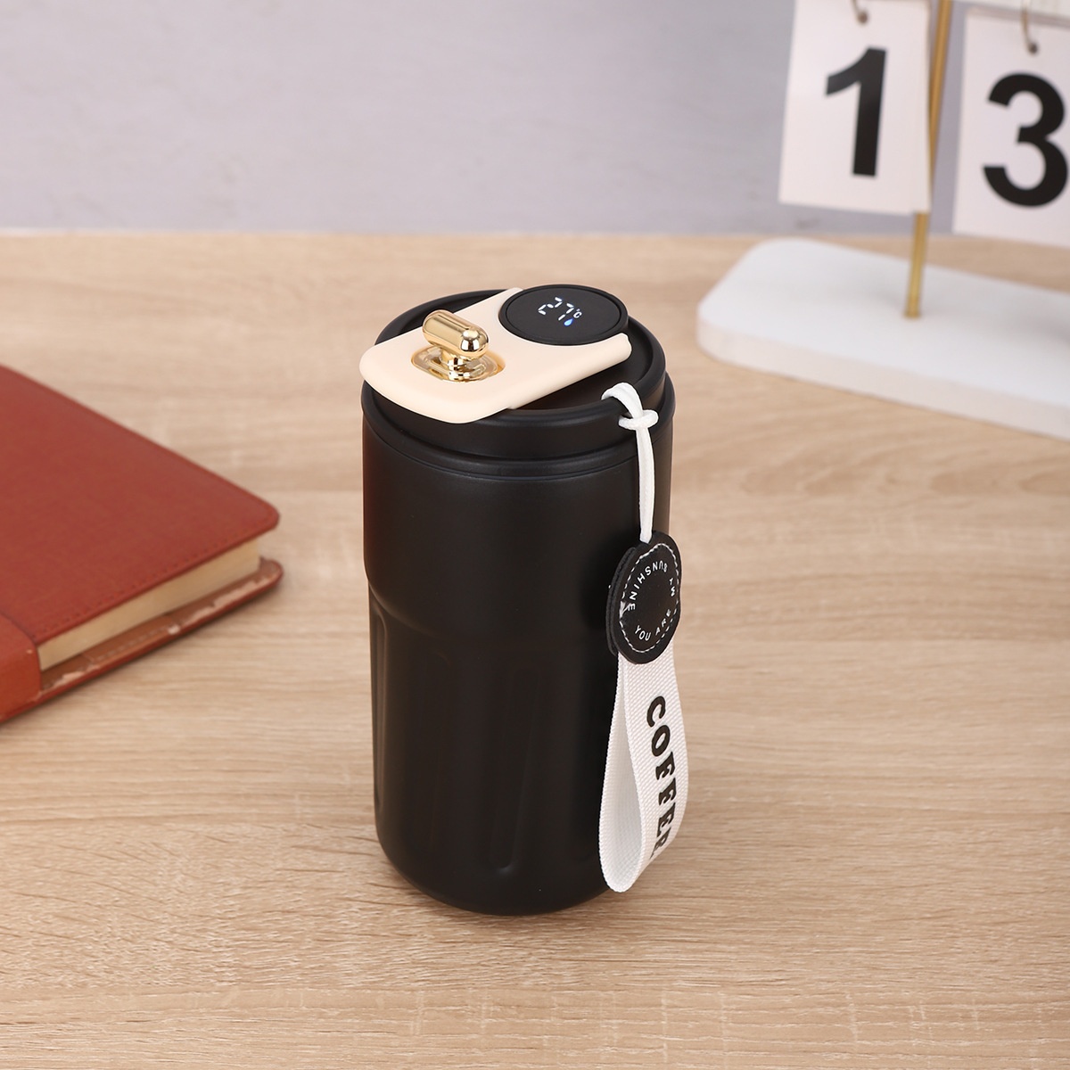 Digital Insulated Steel Bottle — Black, 450ml