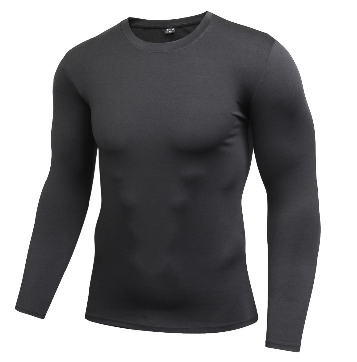 Quick-Dry Compression Long Sleeve — Black