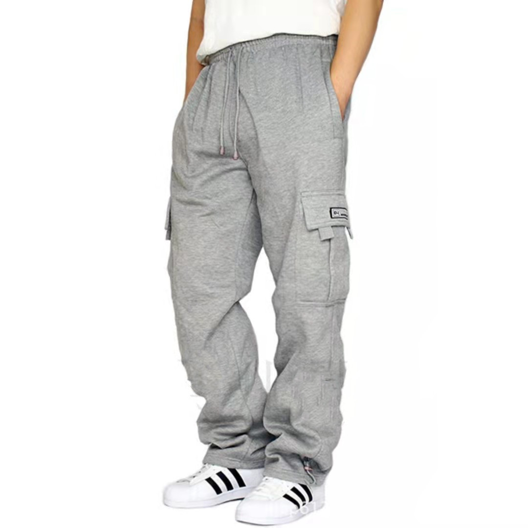 Drawstring Training Joggers — Grey